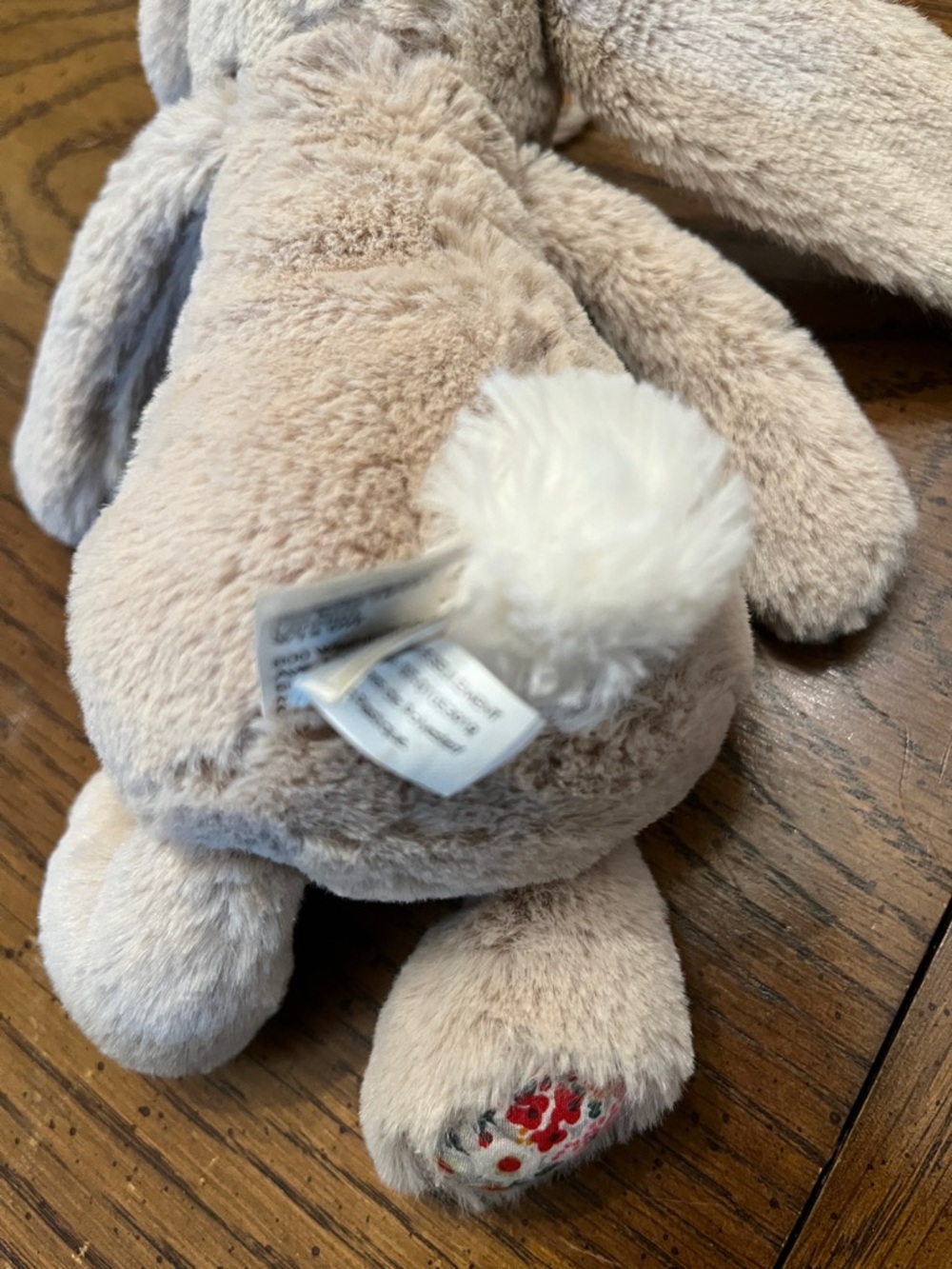 Jellycat Small Blossom Beige Bunny with Floral Ear & Paw Details - Picture 11 of 15